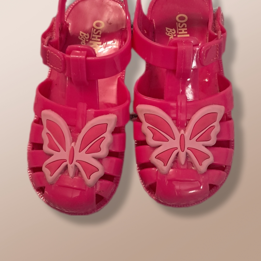OshKosh B'gosh Bright Pink Kids Sandals with Butterfly Design